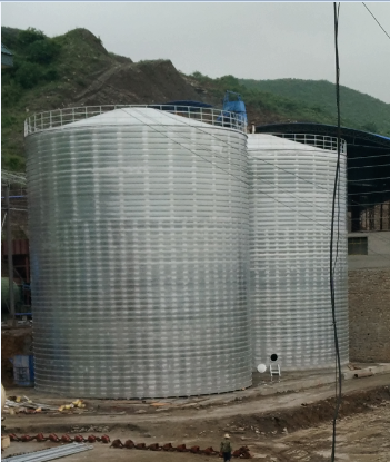 清河粮食钢板仓的安装全过程不用热焊接